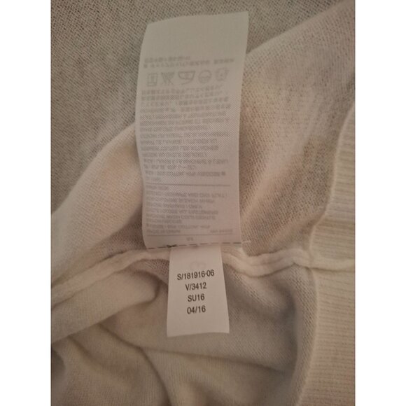 Banana Republic Womens Cardigan Sweater Medium White Long Sleeve Minimalist - Picture 6 of 9